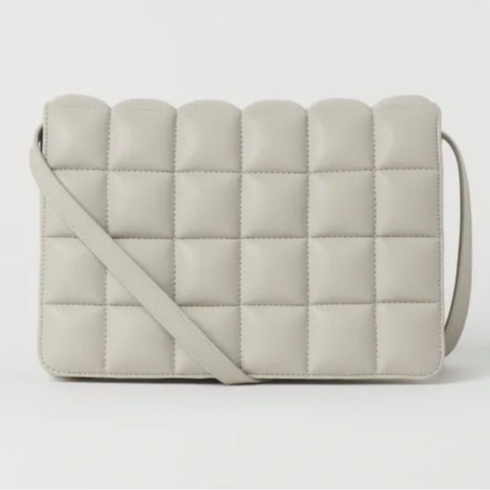 H&M Beige Pleated Shoulder Bag Crossbody